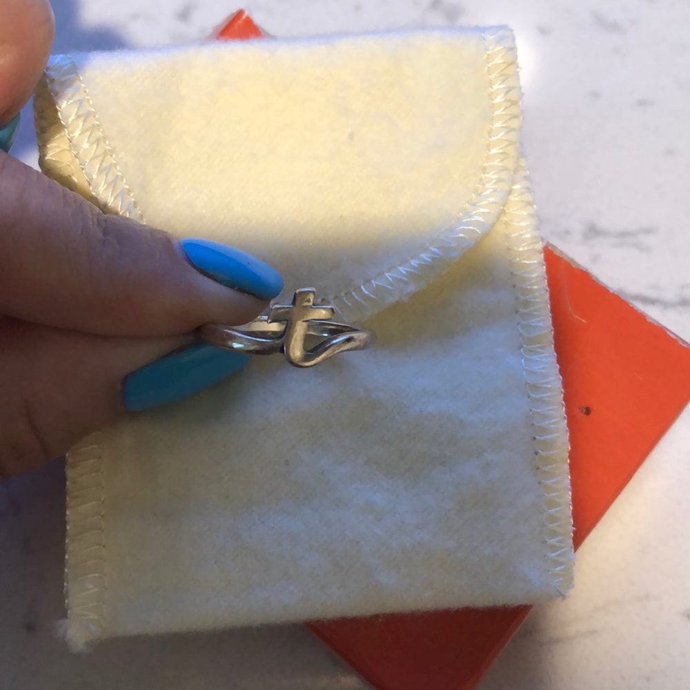 James Avery ring Cross or lower case t